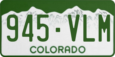 CO license plate 945VLM