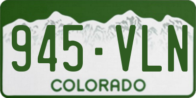 CO license plate 945VLN