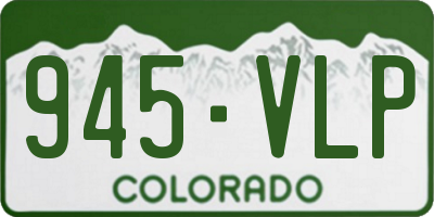 CO license plate 945VLP