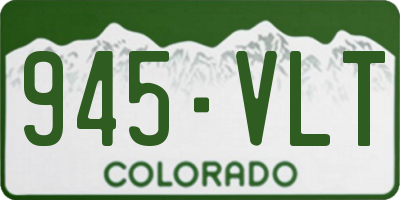 CO license plate 945VLT