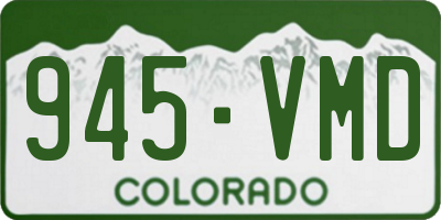 CO license plate 945VMD