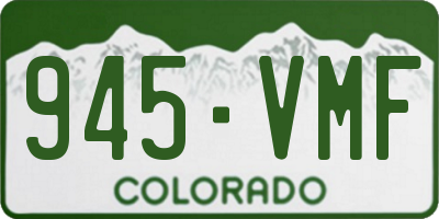CO license plate 945VMF
