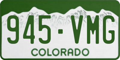CO license plate 945VMG