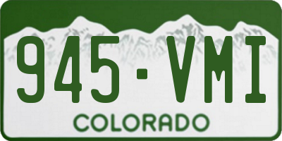 CO license plate 945VMI