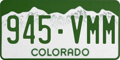CO license plate 945VMM