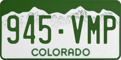 CO license plate 945VMP