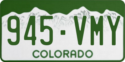 CO license plate 945VMY