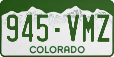 CO license plate 945VMZ