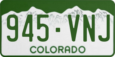 CO license plate 945VNJ