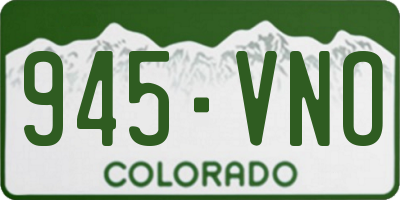 CO license plate 945VNO