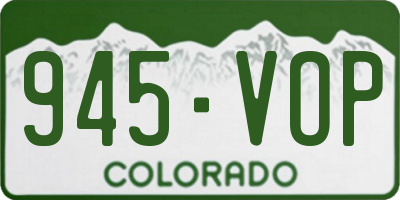 CO license plate 945VOP