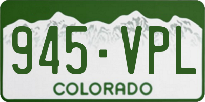 CO license plate 945VPL