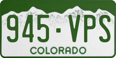 CO license plate 945VPS