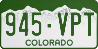 CO license plate 945VPT