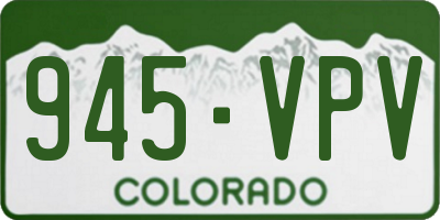 CO license plate 945VPV