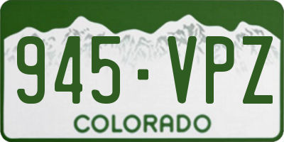 CO license plate 945VPZ