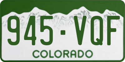 CO license plate 945VQF