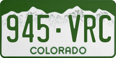 CO license plate 945VRC