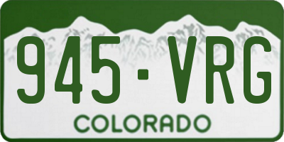 CO license plate 945VRG