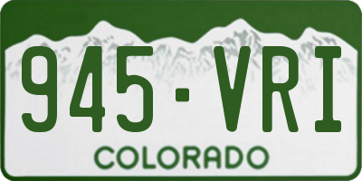 CO license plate 945VRI