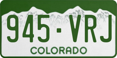 CO license plate 945VRJ