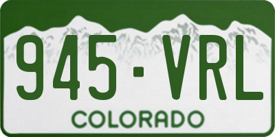 CO license plate 945VRL