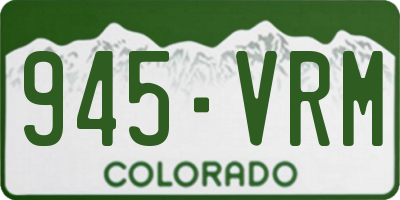 CO license plate 945VRM