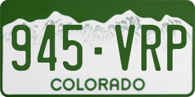 CO license plate 945VRP