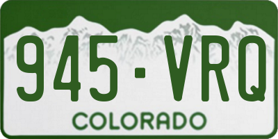 CO license plate 945VRQ