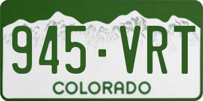 CO license plate 945VRT