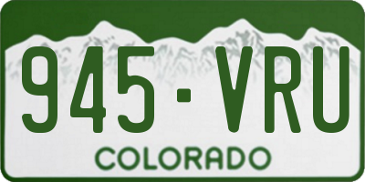 CO license plate 945VRU