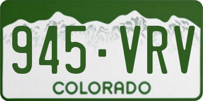 CO license plate 945VRV