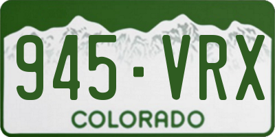 CO license plate 945VRX