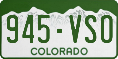 CO license plate 945VSO