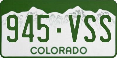 CO license plate 945VSS