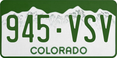CO license plate 945VSV