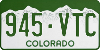 CO license plate 945VTC