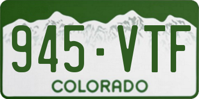 CO license plate 945VTF