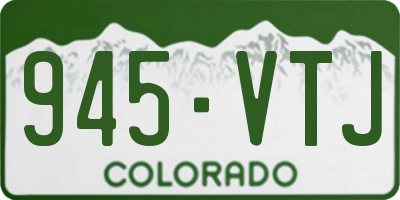CO license plate 945VTJ