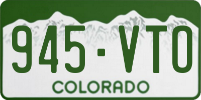 CO license plate 945VTO