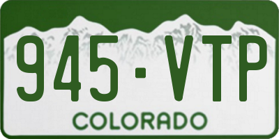 CO license plate 945VTP