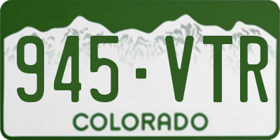CO license plate 945VTR