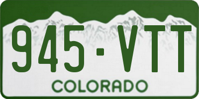 CO license plate 945VTT