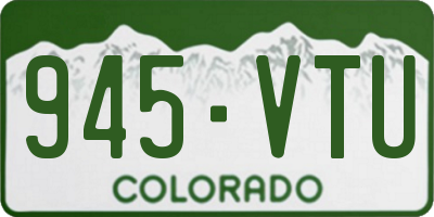 CO license plate 945VTU
