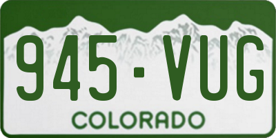 CO license plate 945VUG
