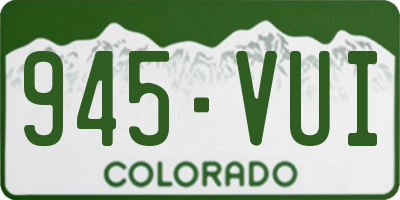 CO license plate 945VUI