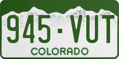 CO license plate 945VUT