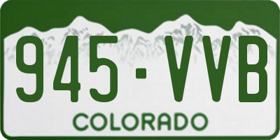 CO license plate 945VVB
