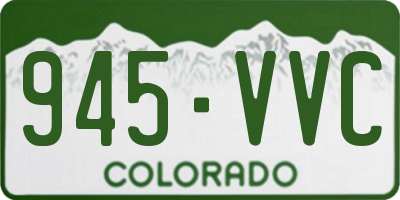 CO license plate 945VVC