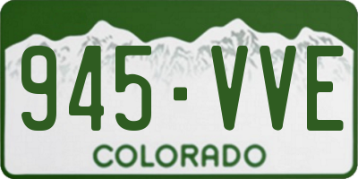 CO license plate 945VVE